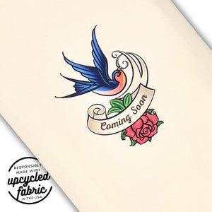 Fabric detail of zippered case for personal wellness devices, made in the USA.