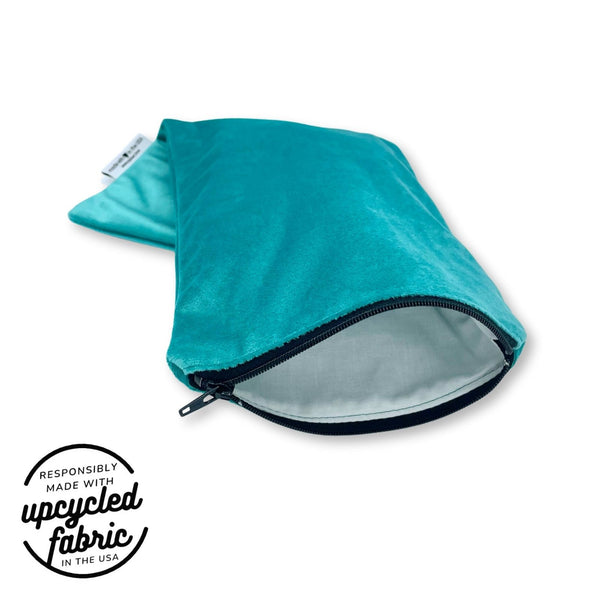 Soft, machine-washable storage case lined in white cotton, designed for privacy and travel.
