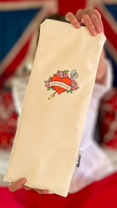 Love yourself heart tattoo design personal wellness storage pouch product demonstration video