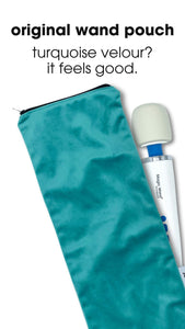 Sustainably made discreet travel case for wand-style wellness accessories
