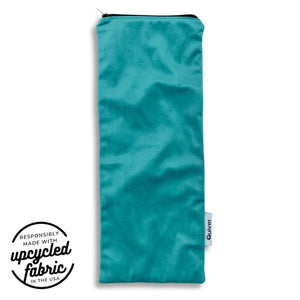 Discreet turquoise velour pouch for full-size handheld wellness devices and personal items.
