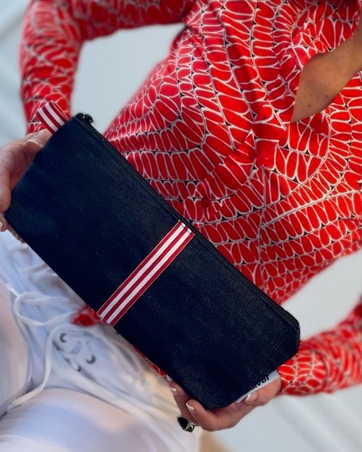 4090 - Vibe Pouch | Denim & Ribbon, Midnight - Quiver.Love