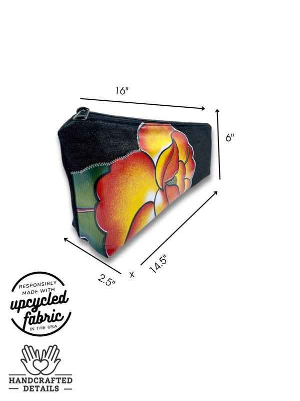 4090 - Wand Pouch | Oil Cloth + Black Denim - Quiver.Love