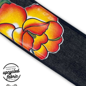 4090 - Wand Pouch | Oil Cloth + Black Denim - Quiver.Love
