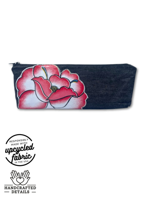 4090 - Wand Pouch | Oil Cloth + Black Denim - Quiver.Love
