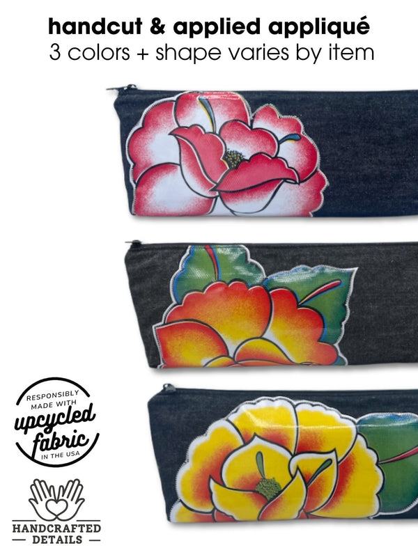 4090 - Wand Pouch | Oil Cloth + Black Denim - Quiver.Love