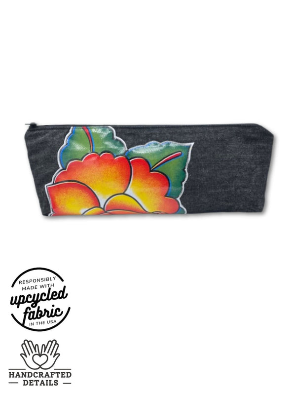 4090 - Wand Pouch | Oil Cloth + Black Denim - Quiver.Love