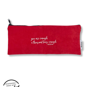 Adult toy storage bag for wand massager, hitachi magic wand in bright red by Quiver.Love
